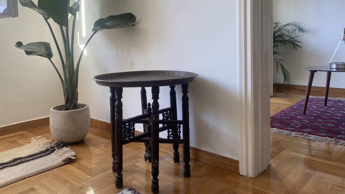 Arouani family folding tea tray stand 